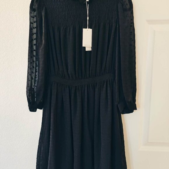 NWT Rebecca Taylor Clip-Dot Shirt Dress SPRING SUMMER VACATION - Picture 5 of 7